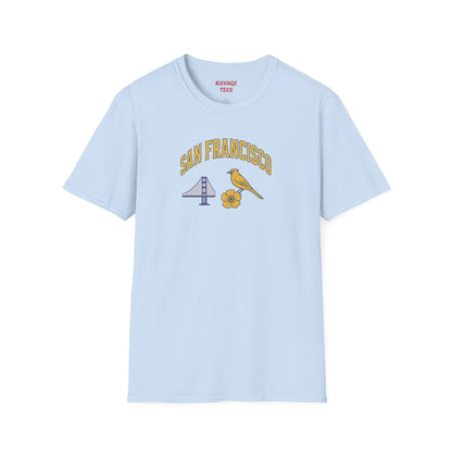 SAN FRANCISCO Vibes Unisex T-Shirt – Casual Summer Tee, Beachwear, Travel Outfit, Vacation Style, Gift for Him or Her