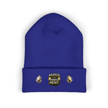 Prayer Power Move Embroidered Beanie