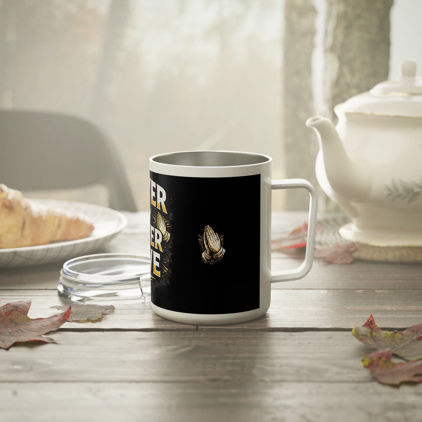 Prayer Is My Power Move 10oz Insulated Coffee Mug — Inspirational Christian Travel Mug