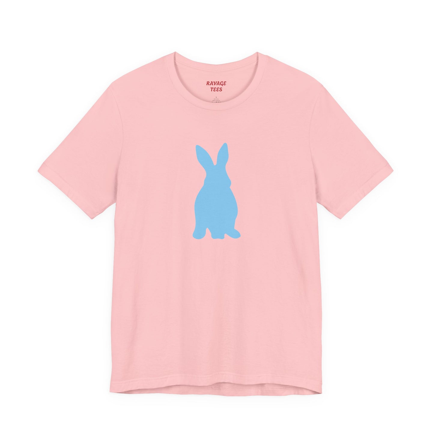 Minimal Blue Bunny Graphic Tee | Unisex Cotton T-Shirt