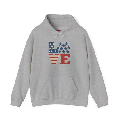 Unisex Hooded Sweatshirt with 'LOVE' Design - Cozy Gift for Friends, Valentine's Day, Casual Wear, Relaxation, Everyday Use