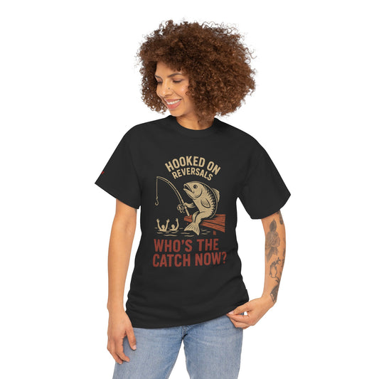 Hooked on Reversals Fishing Tee - Unisex Cotton T-Shirt for Fishing Lovers, Great for Outdoors, Gift for Dad, Summer Apparel, Casual Wear