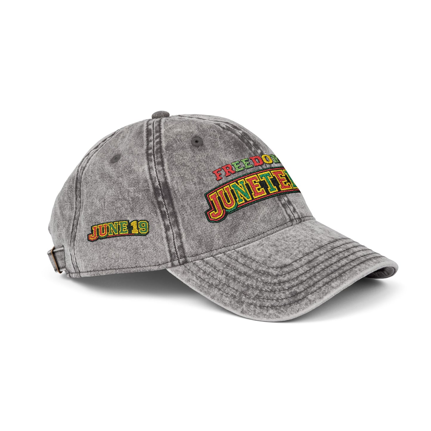 Vintage Embroidered Juneteenth — Freedom Day Cap