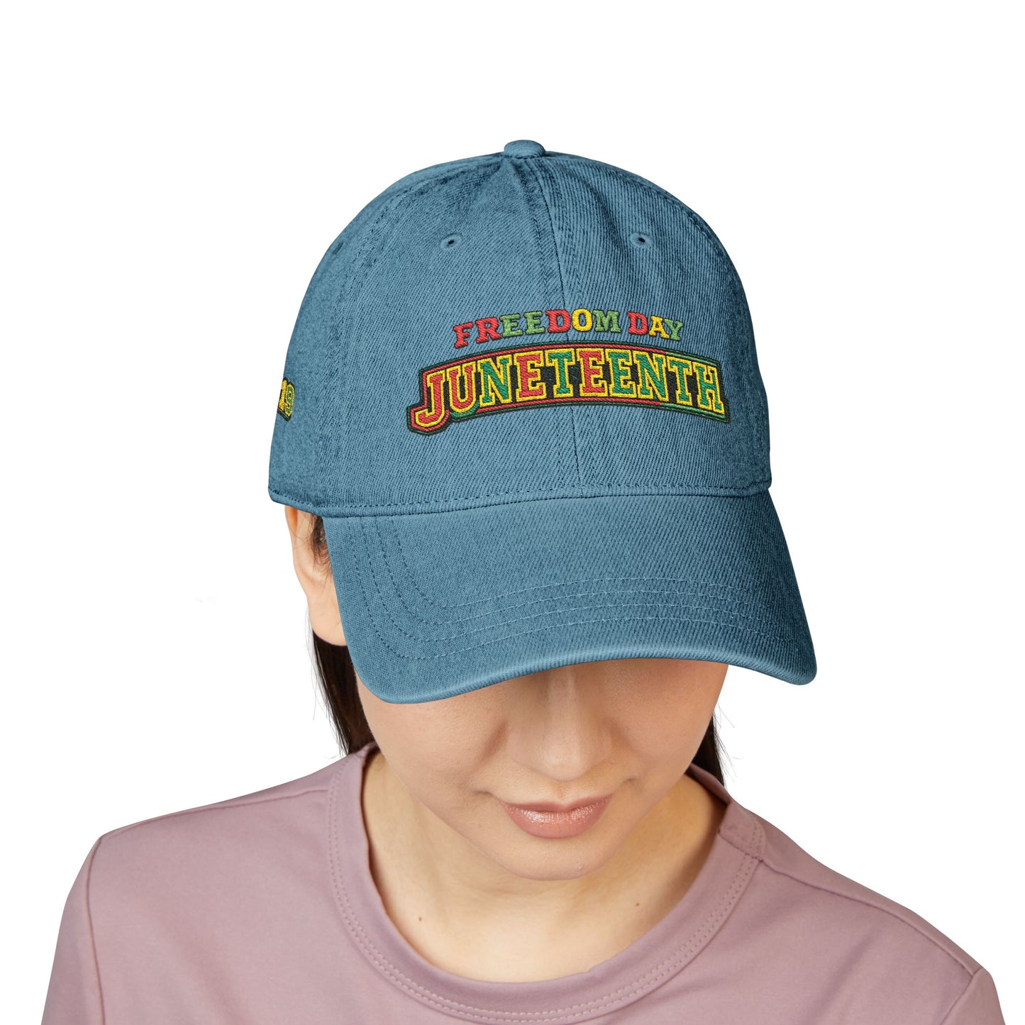 Juneteenth Freedom Day Embroidered Denim Hat