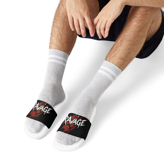 RAVAGE TEES Men's Removable-Strap Sandals with 'RAVAGE' Design - Casual Footwear for Summer, Beach Outings, Festivals, and Everyday Wear