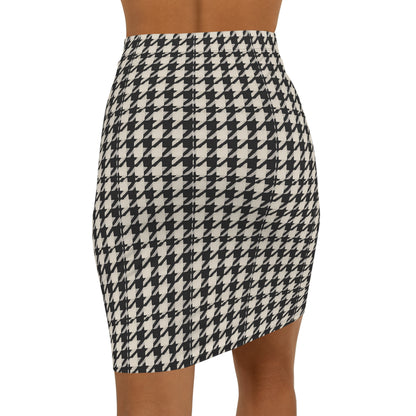 Chic Houndstooth Pencil Skirt for Women, Elegant Workwear, Party Outfit, Vintage Inspired, Stylish Everyday Look