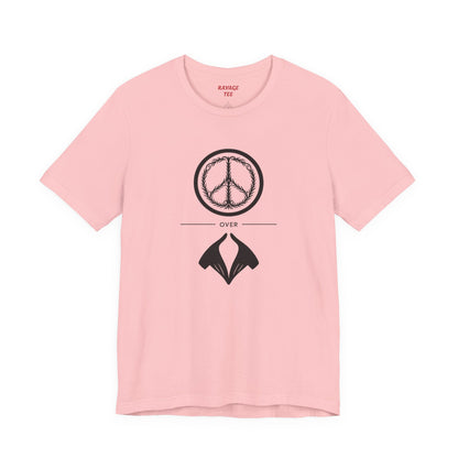 Peace Sign Unisex Jersey Tee, Casual Wear, Gift for Friends, Summer Fashion, Festival Outfit, Eco-Friendly Apparel