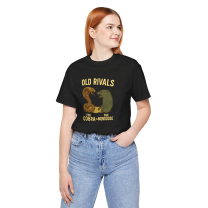 Vintage Rivalry Tee - Cobra vs Mongoose T-Shirt, Retro Graphic Outdoor Adventure Shirt, Perfect Gift for Animal Lovers