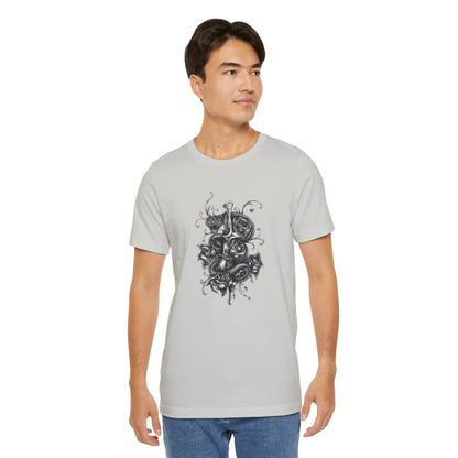 Snake & Dagger Tee: Edgy Unisex Tattoo-Style Graphic Shirt