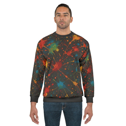 Art of Impact Colorful Splatter Unisex Sweatshirt, Urban Style, Gift for Him/Her, Art Lover Apparel