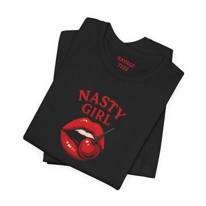 "Nasty Girl" Grunge Graphic Tee | Unisex Soft Jersey T-Shirt