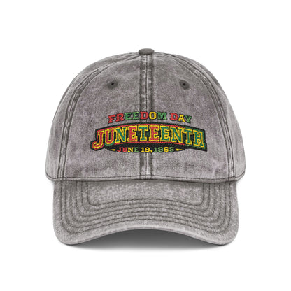 Juneteenth Embroidered Vintage Cap