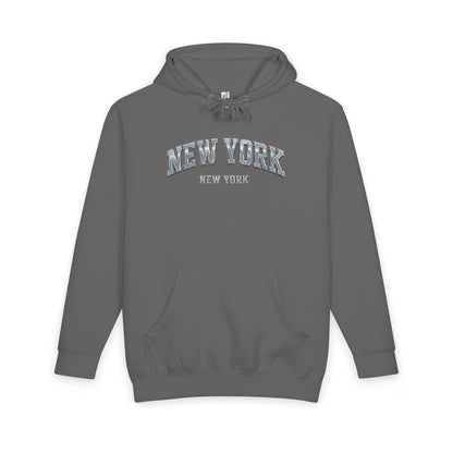New York Arch Logo Hoodie — Vintage Collegiate Pullover
