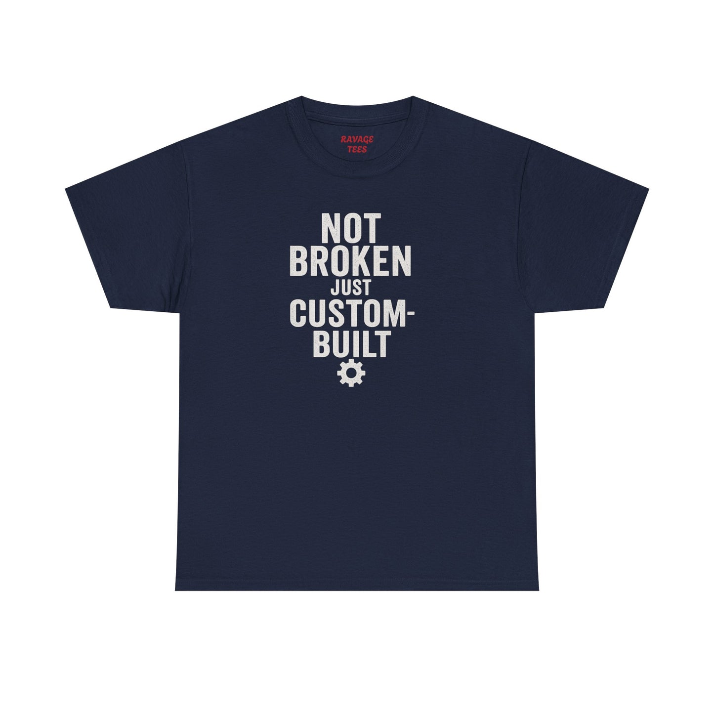 Not Broken Just Custom-Built | Unisex Graphic Tee – Garage Edition