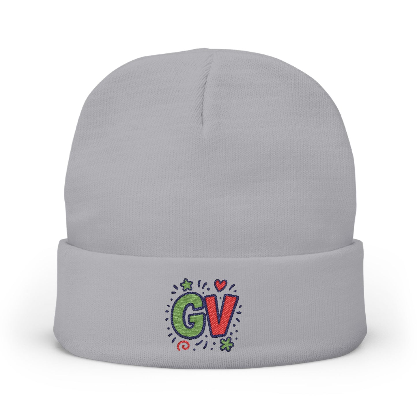 GOOD VIBES Colorful Embroidered Knit Beanie, Trendy Winter Hat, Gift for Her, Personalized Beanie, Cozy Fashion Accessory, Daily Wear
