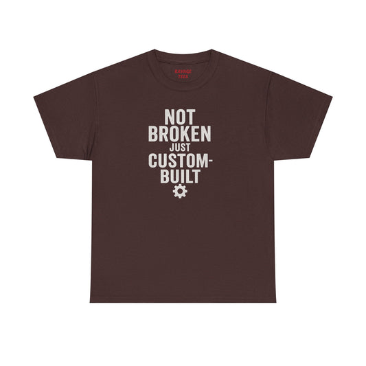 Not Broken Just Custom-Built | Unisex Graphic Tee – Garage Edition