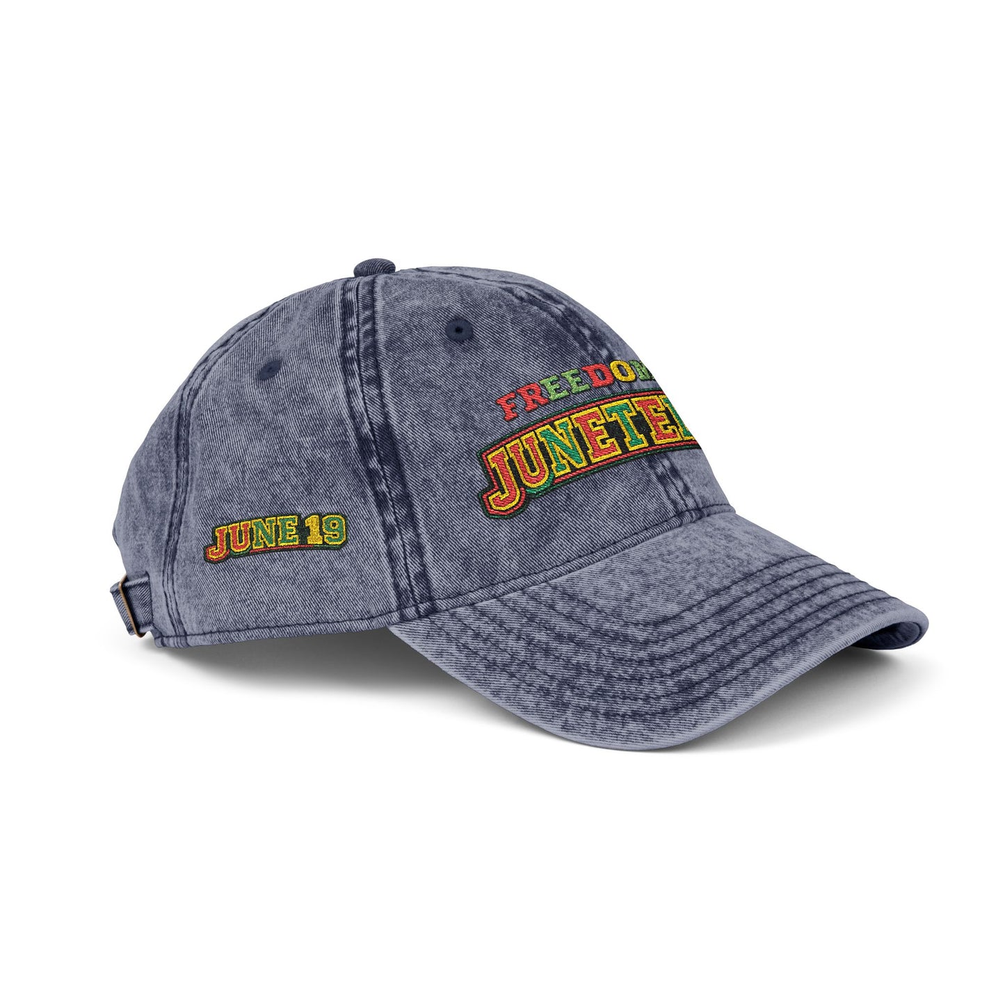Vintage Embroidered Juneteenth — Freedom Day Cap