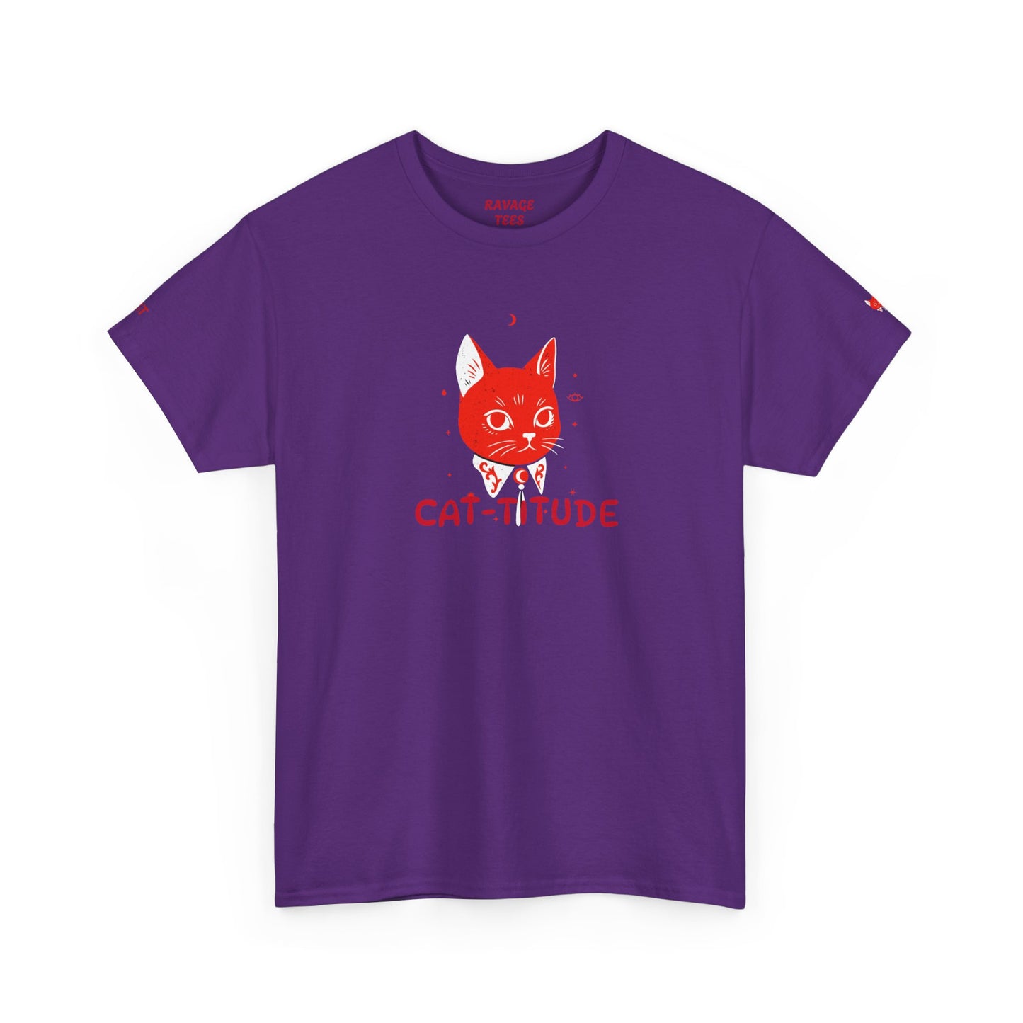 CAT-TITUDE Unisex Heavy Cotton Tee | Funny Cat Shirt