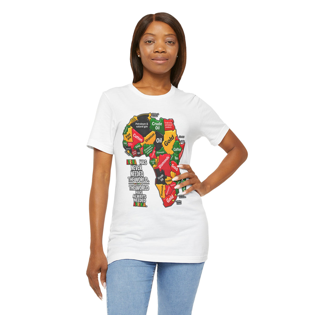 Africa Map “Africa Has Never Needed the World” Graphic Tee