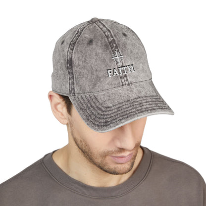 Vintage Faith Embroidered Cap, Inspirational Hat for Everyday Wear, Perfect Gift for Birthdays & Holidays