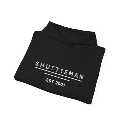 Shutt1eman Est. 2001 Hoodie — Minimal Vintage Logo Pullover