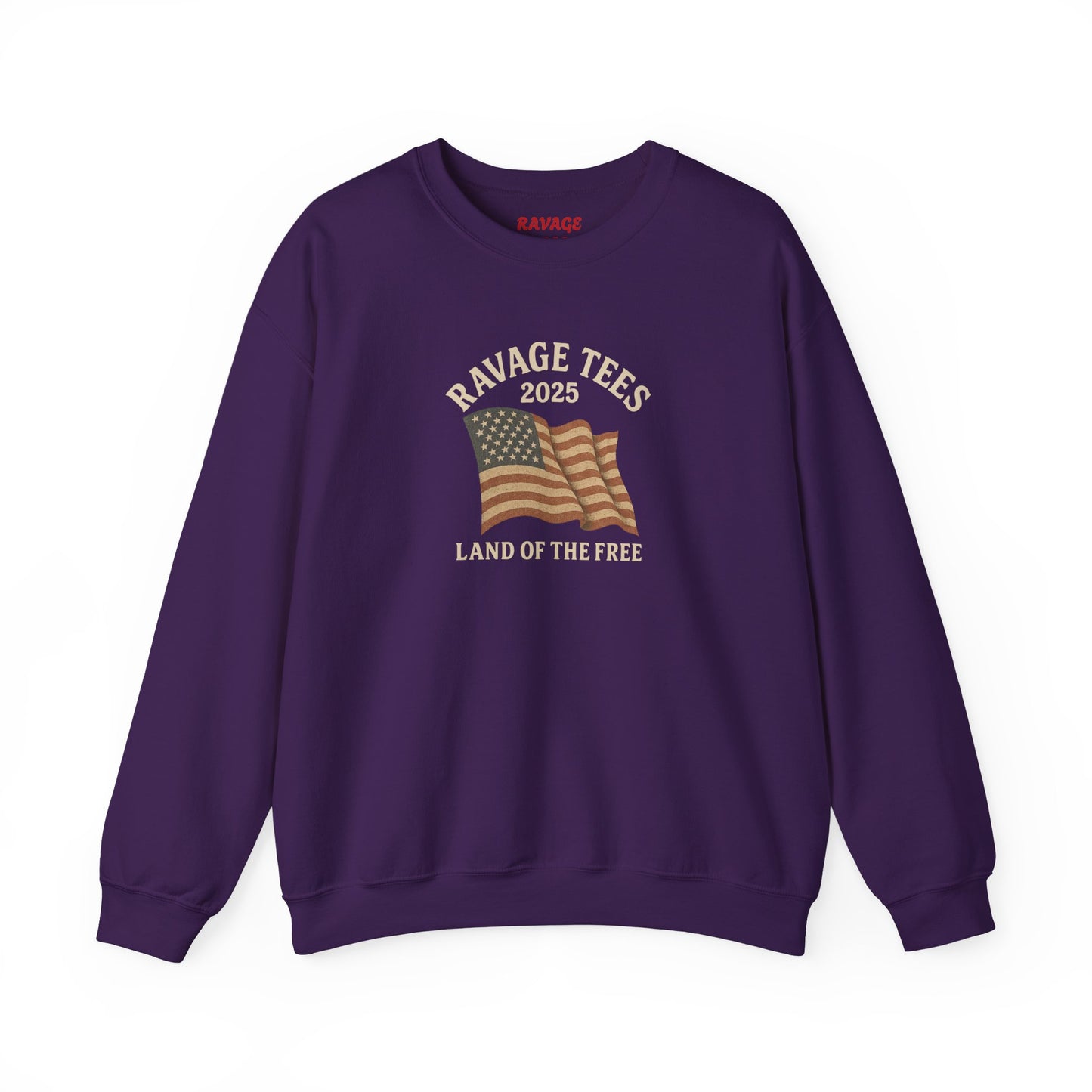 Patriotic Crewneck: "Land of the Free" Unisex Sweatshirt Gift