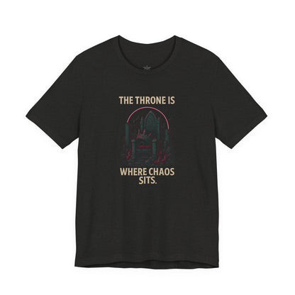 Chaos Throne Graphic Tee | Unisex T-Shirt | Funny Gamer Shirt | Trendy Casual Wear | Unique Gift Idea