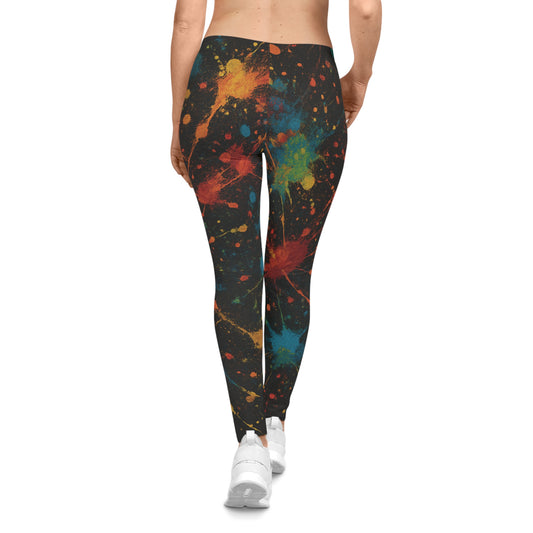 Art of Impact Colorful Splash Artwork Women's Leggings, Urban Activewear, Fitness Apparel, Yoga Pants