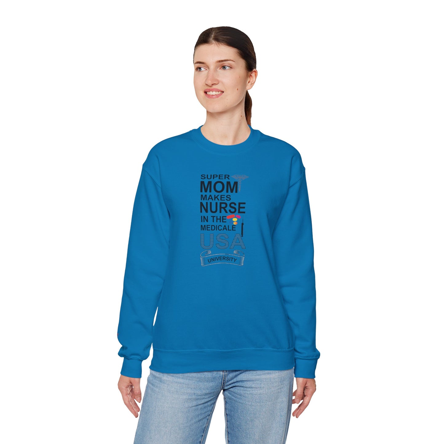 Super Mom Nurse Crewneck Sweatshirt | Medical Gifts, Nursing Sweatshirt
