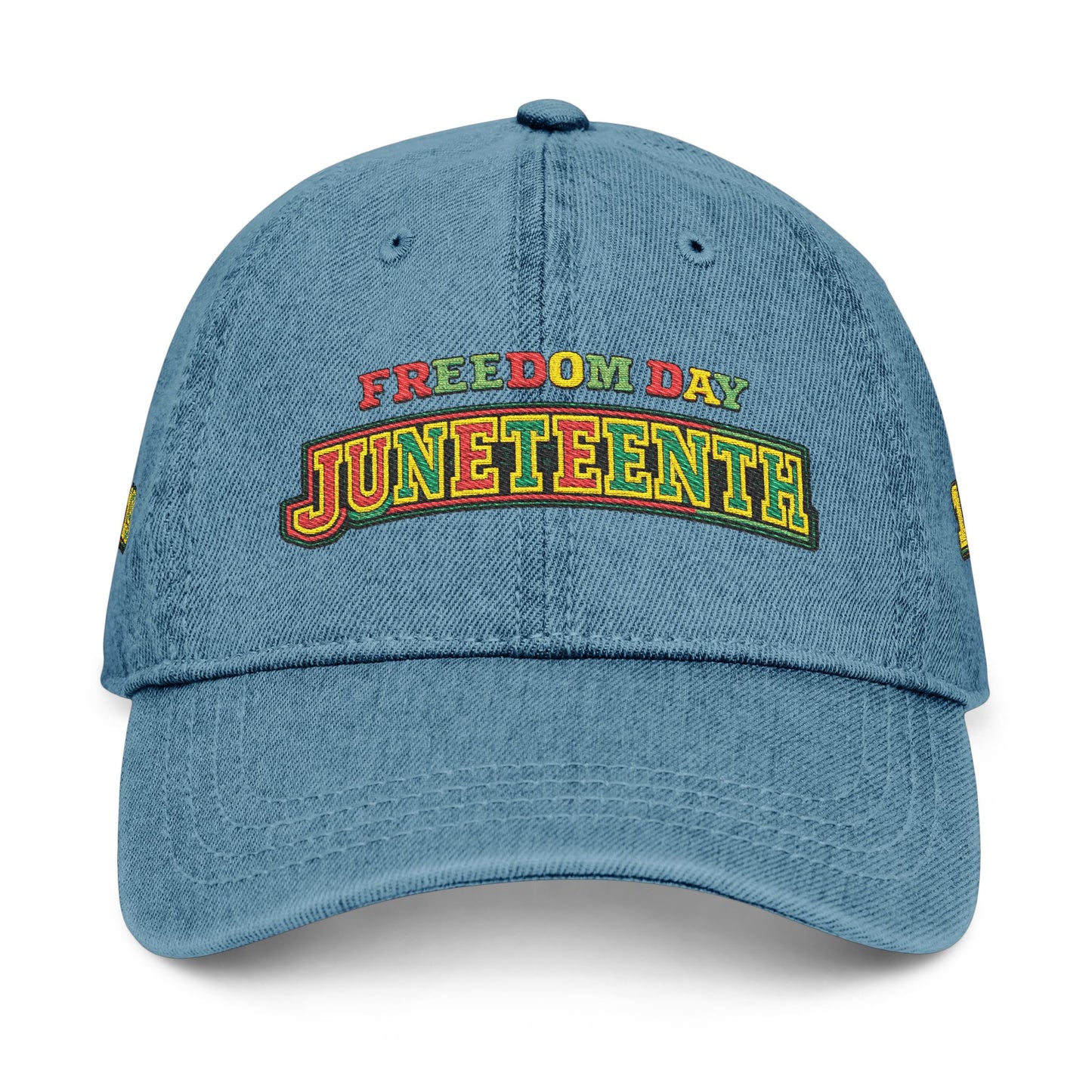 Juneteenth Freedom Day Embroidered Denim Hat