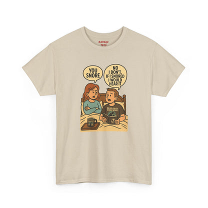 Unisex Snoring Humor T-Shirt | Funny Tee for Couples
