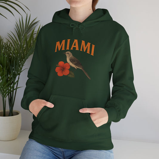 MIAMI THE 305 Unisex Hoodie – Cozy Sweatshirt, Casual Travel Souvenir, Relaxed Streetwear Gift for Nature & City Lovers