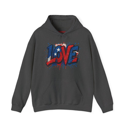 Unisex Hooded Sweatshirt with 'LOVE' Design - Cozy Gift for Friends, Valentine's Day, Casual Wear, Relaxation, Everyday Use