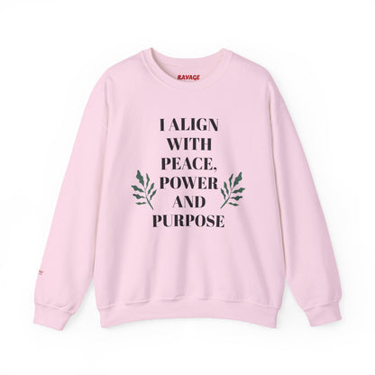 ZEN Mindful Power Crewneck Sweatshirt | Align with Peace, Cozy Sweatshirt, Spiritual Gift, Yoga Apparel, Meditation Wear