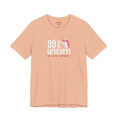 99% Unicorn Tee: Funny, Whimsical Graphic T-Shirt for All Ages