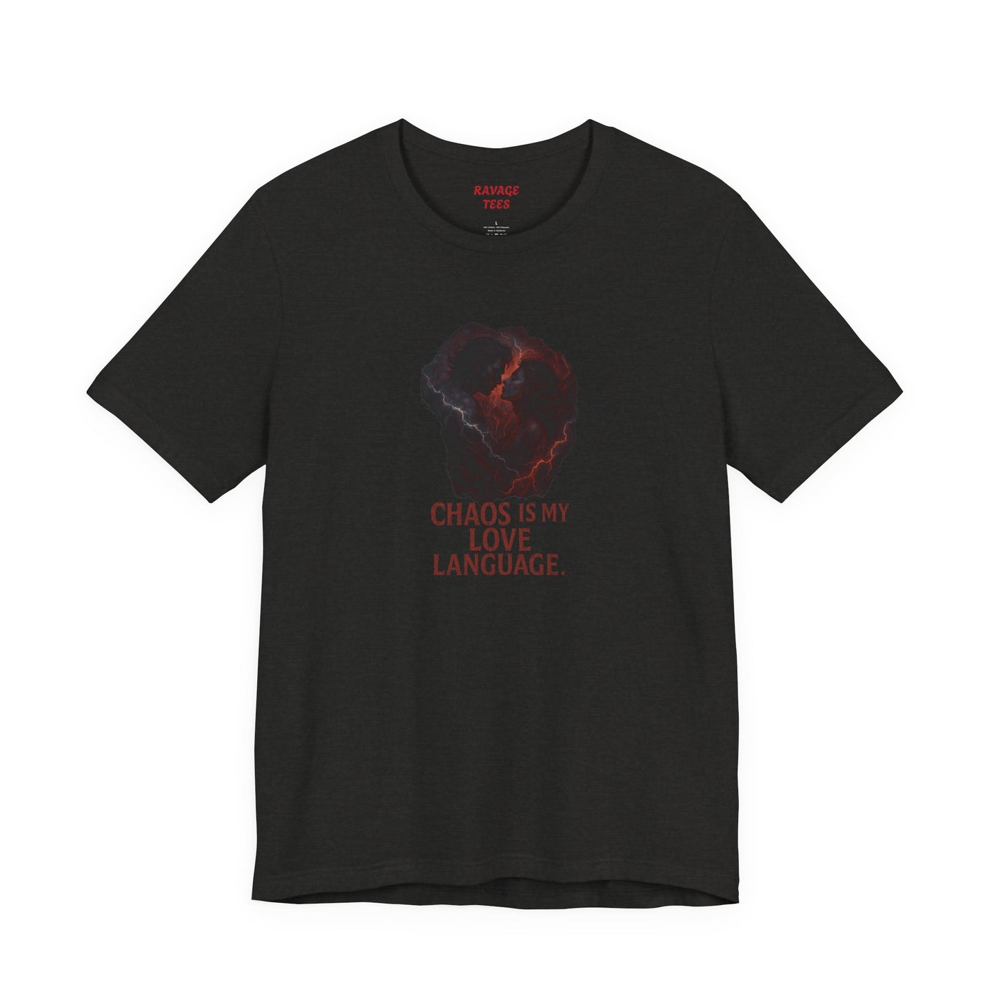 Chaos Love Language Tee: Bold, Dark Aesthetic Statement Shirt