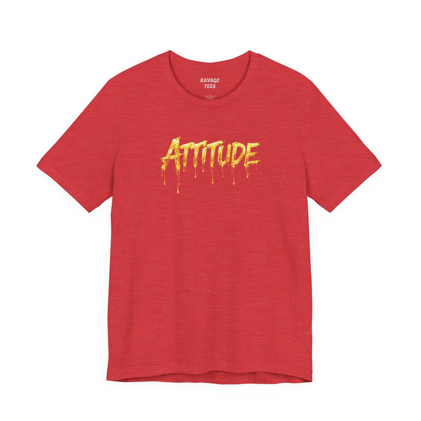 Attitude Drip Graphic Tee — Bold Yellow Streetwear T-Shirt