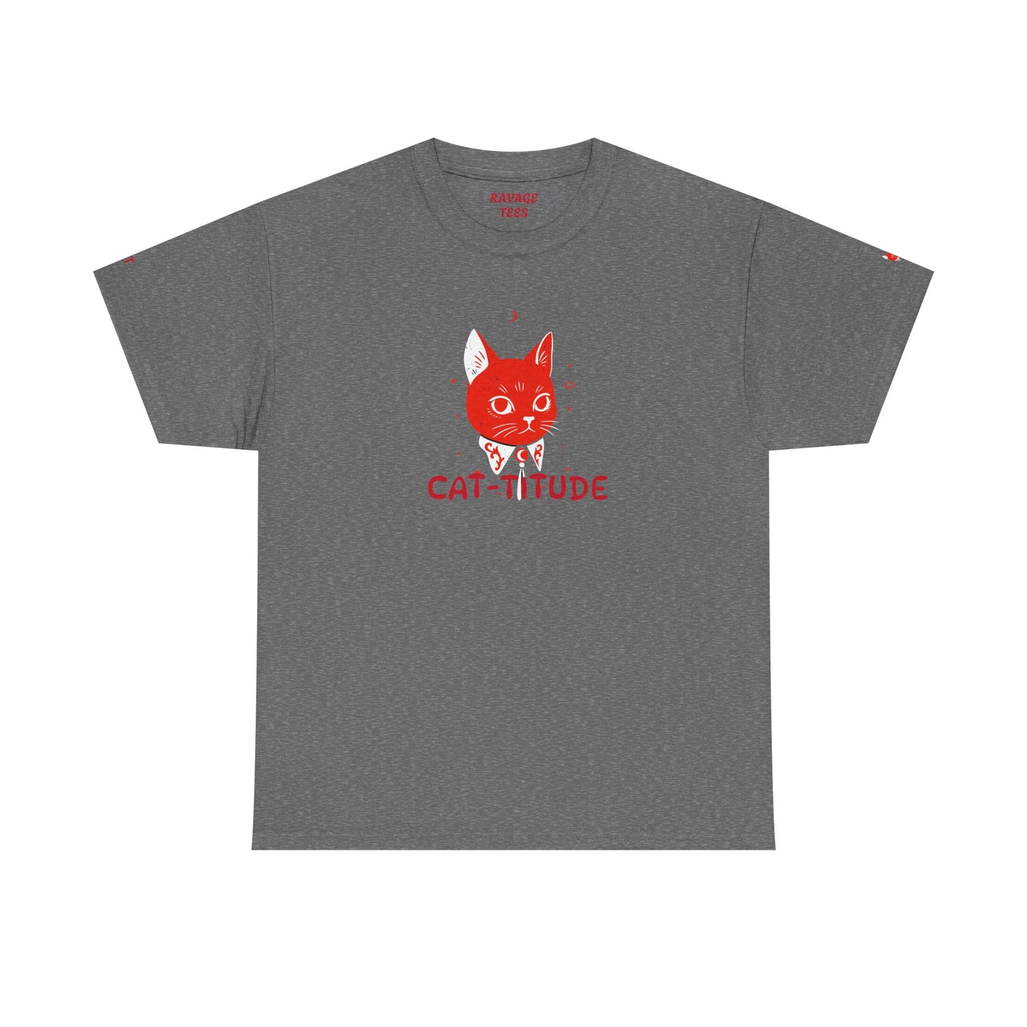 CAT-TITUDE Unisex Heavy Cotton Tee | Funny Cat Shirt
