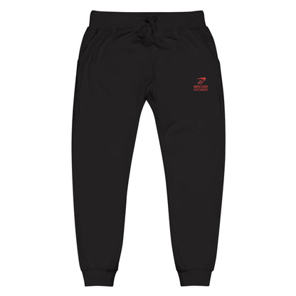 Embroidered '7' Logo Fleece Sweatpants — Cozy White Joggers