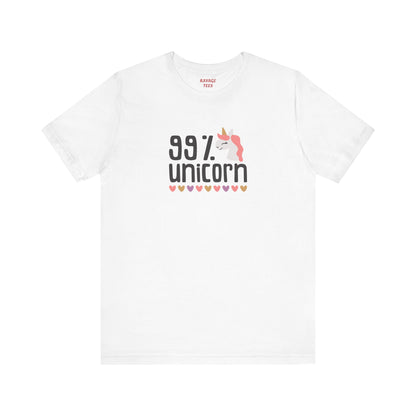 99% Unicorn Tee: Funny, Whimsical Graphic T-Shirt for All Ages