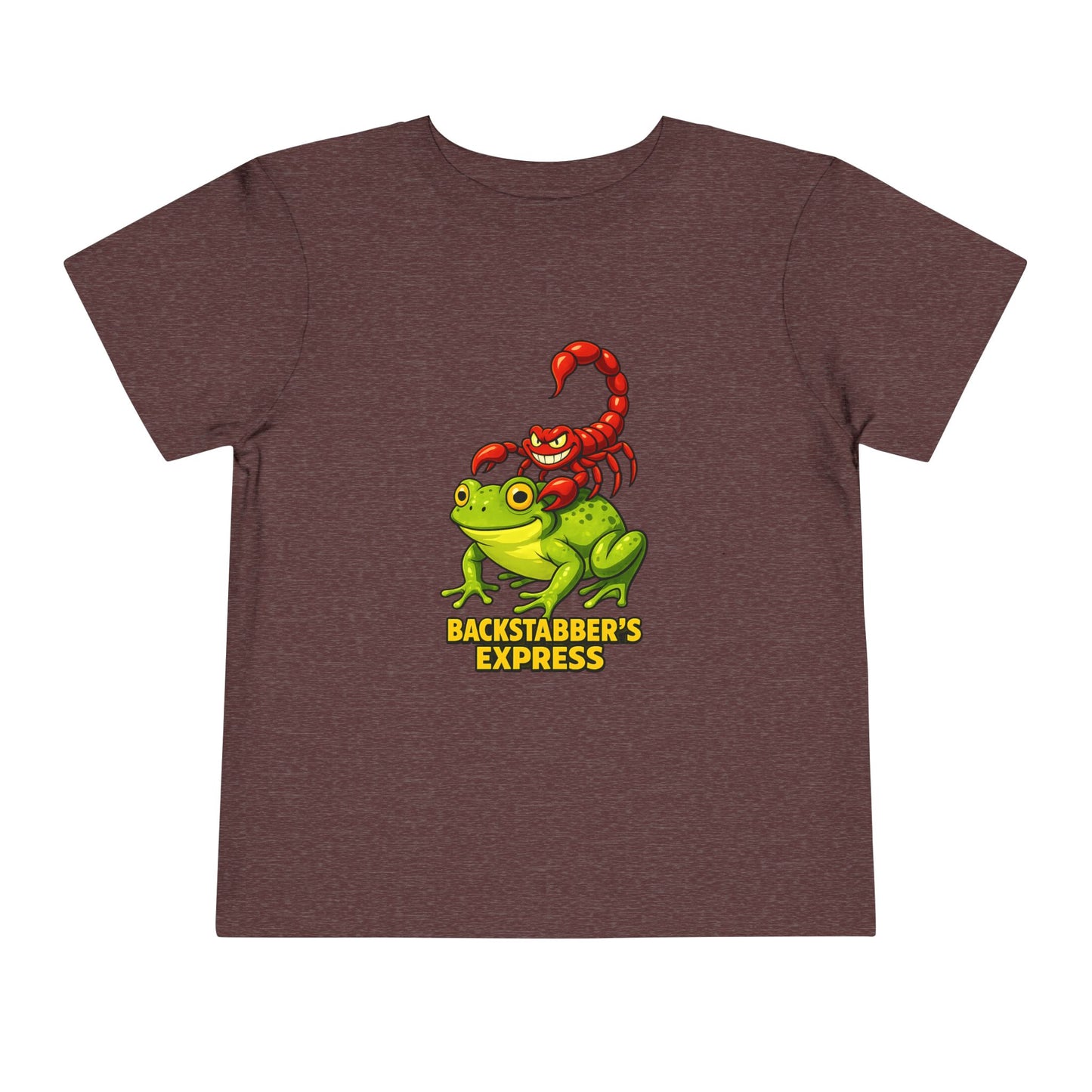 Toddler Tee — 'Backstabber's Express' Scorpion & Frog Funny Kids Shirt