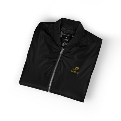 RAVAGE Embroidered Bomber: Eco-Friendly Unisex Streetwear Gift