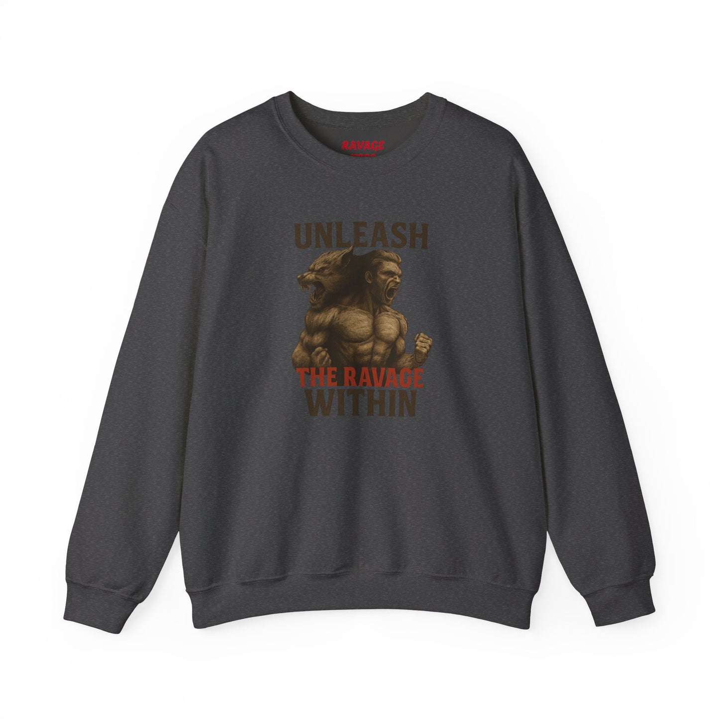 Unleash the Ravage Within  – Unisex French Terry Sweatshirt, Cozy Fall Casual Wear, Gamer Gift, Comfortable Everyday Apparel