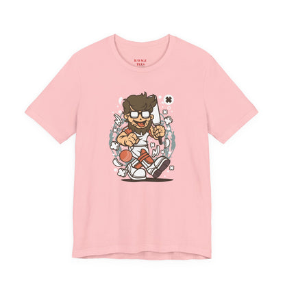 Retro Gamer Cartoon Character Tee