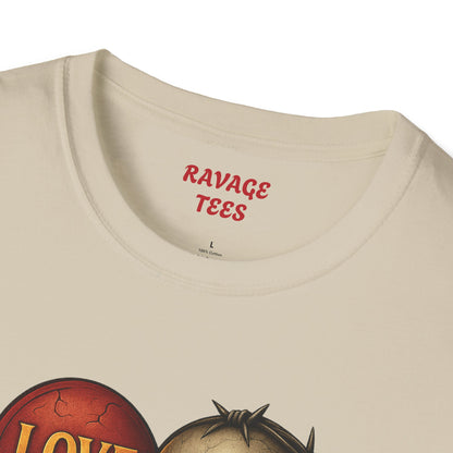 Love & Hate Skull Graphic Tee