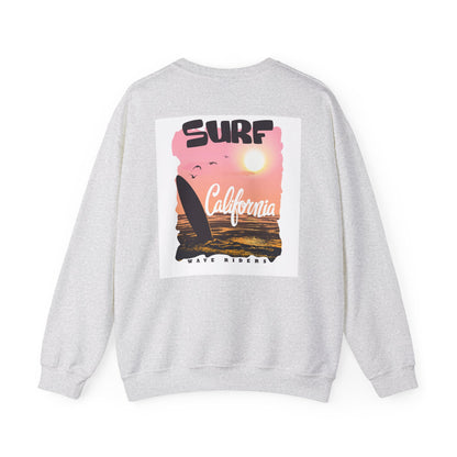 Surf Life Unisex Crewneck Sweatshirt | Beach Vibes, California Style, Perfect for Surfers