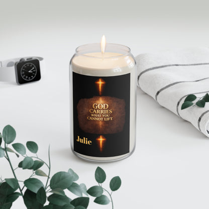 Inspirational Soy Candle - "God Carries What You Cannot Lift" 13.75oz