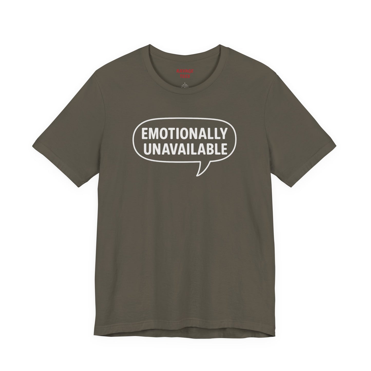 Emotionally Unavailable Unisex T-Shirt – Funny Graphic Tee, Trendy Minimalist Statement Shirt for Men & Women