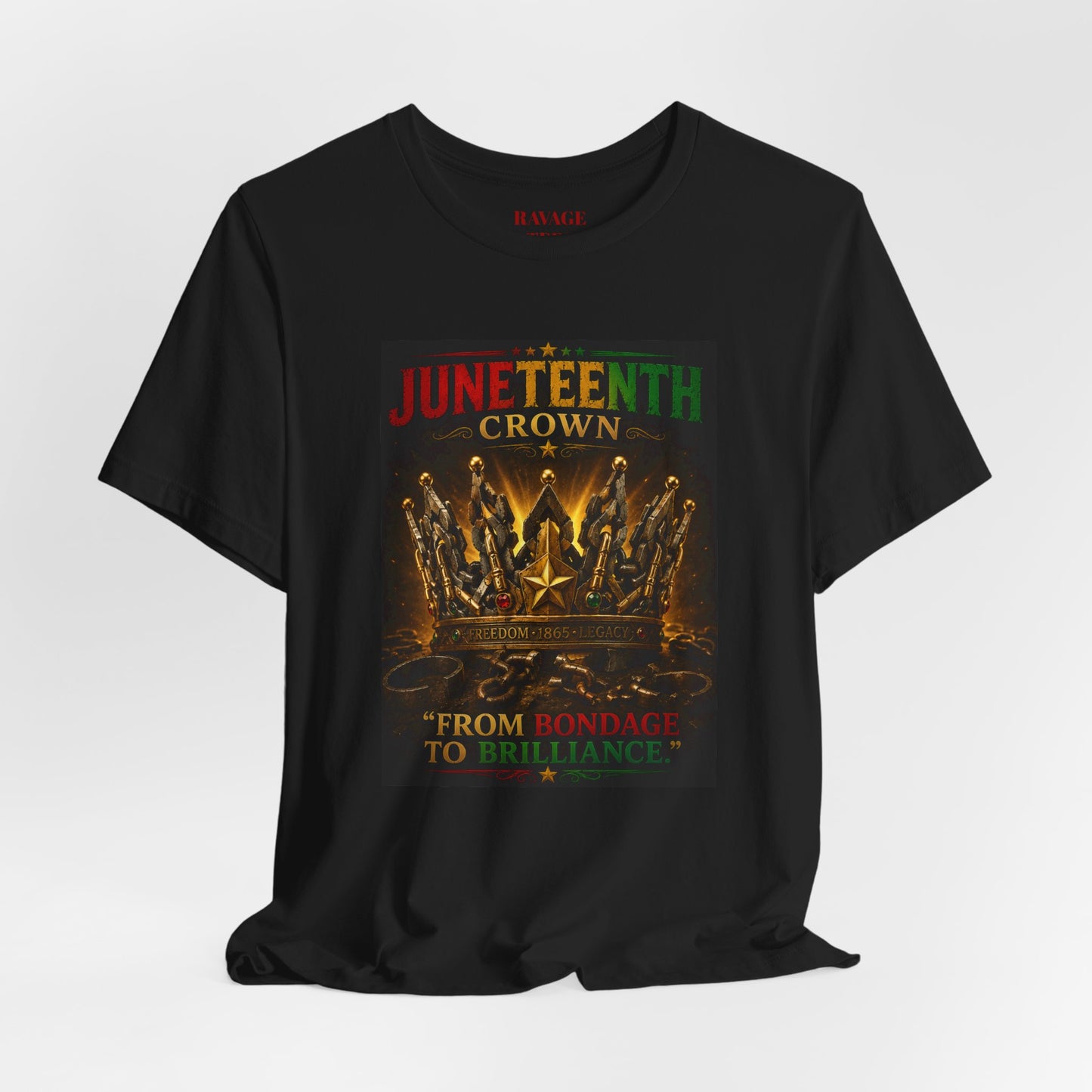 Juneteenth Crown Tee — "From Bondage to Brilliance"