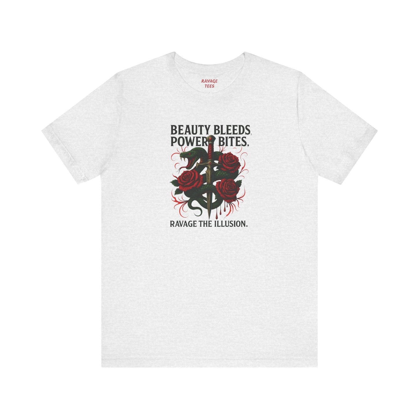 "Beauty Bleeds" Tee: Dark Aesthetic Unisex Graphic T-Shirt